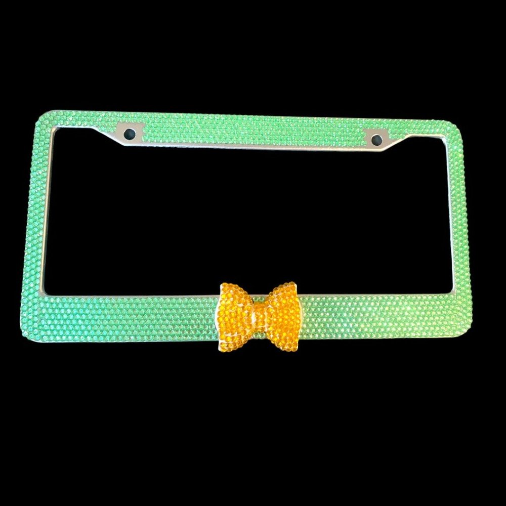 SET OF 2 RHINESTONE LICENSE PLATE COVERS (NEW)